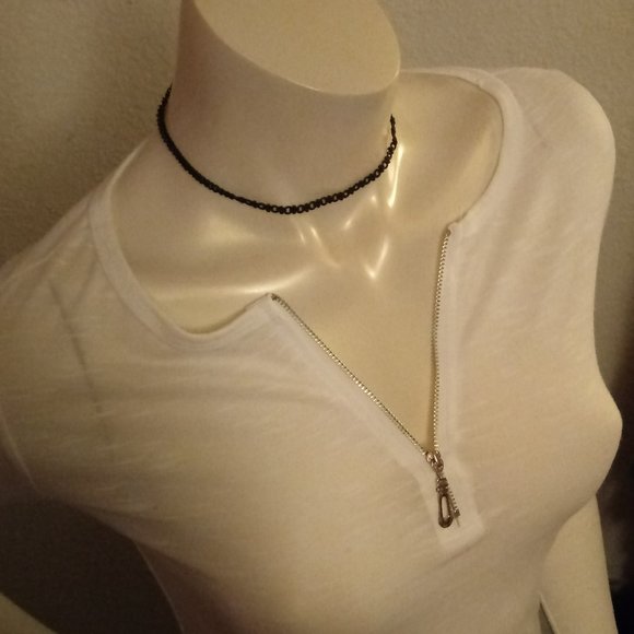 Zip up or Down White Top - Picture 8 of 14